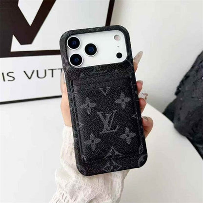Leather Card Holder Case for iPhone 12-18  Pro & Pro Max