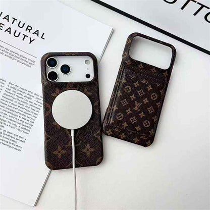 Leather Card Holder Case for iPhone 12-18  Pro & Pro Max