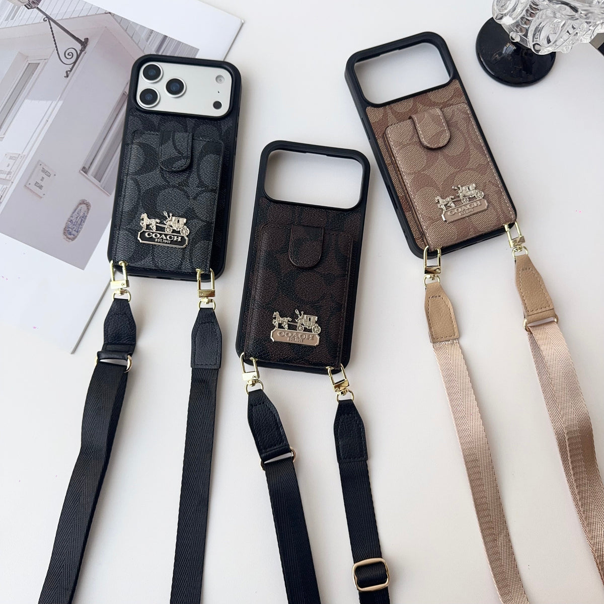 Luxury Leather Card Slot Signature Case - iPhone 12-18 Pro & Pro Max