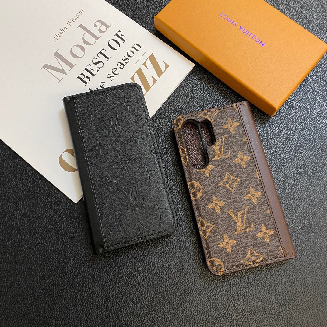 MONOGRAM LEATHER CARD COVER GALAXY CASE FOR SAMSUNG Roxy New
