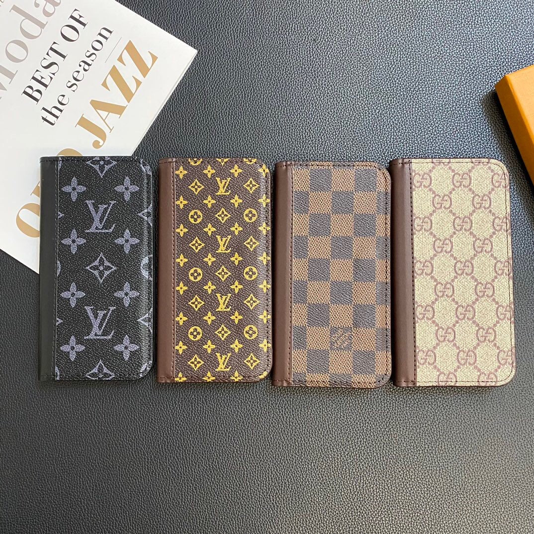 MONOGRAM LEATHER CARD COVER GALAXY CASE FOR SAMSUNG Roxy New