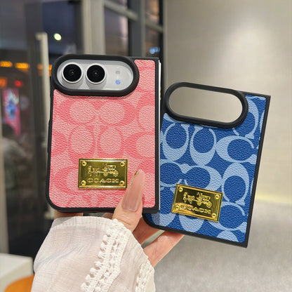 Luxury Premium CH Monogram Canvas Case for iPhone Duo