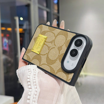 Luxury Premium CH Monogram Canvas Case for iPhone Duo