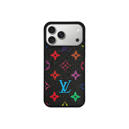 LV Black Multi-Color Monogram MagSafe Case for iPhone 12-18 Pro & Pro Max