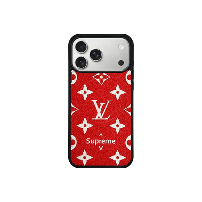 LV Red Monogram MagSafe Case for iPhone 12-18 Pro & Pro Max