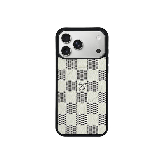 LV White Classic MagSafe Case for iPhone 12-18 Pro & Pro Max