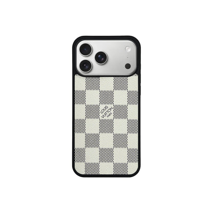 LV White Classic MagSafe Case for iPhone 12-18 Pro & Pro Max