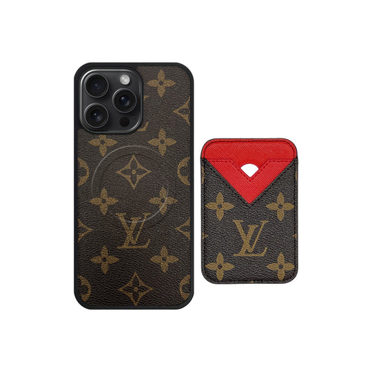 Magsafe Cardholder LV Monogram with Case For iPhone 12-18 Pro & Pro Max
