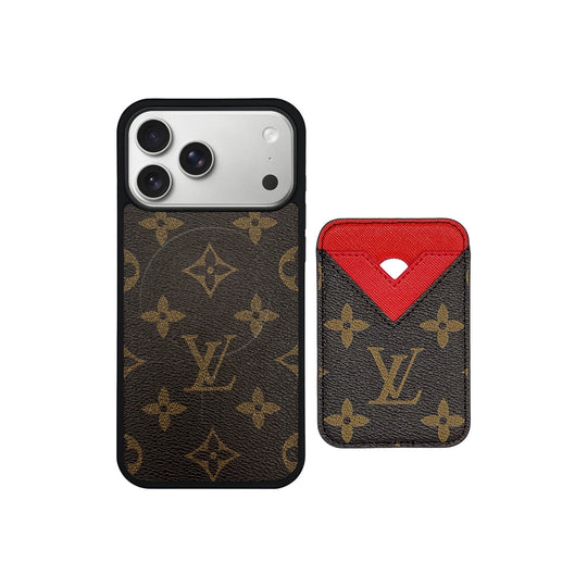 Magsafe Cardholder LV Monogram with Case For iPhone 12-18 Pro & Pro Max