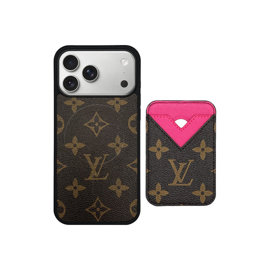 Magsafe Cardholder LV Monogram with Case For iPhone 12-18 Pro & Pro Max