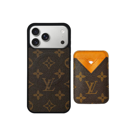 Magsafe Cardholder LV Monogram with Case For iPhone 12-18 Pro & Pro Max