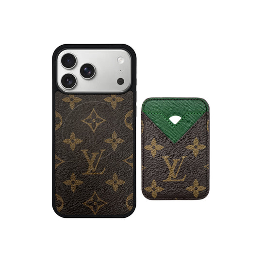 Magsafe Cardholder LV Monogram with Case For iPhone 12-18 Pro & Pro Max