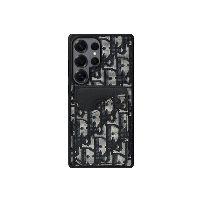 Dior-Inspired Oblique Jacquard Magnetic Cardholder Case | Samsung Galaxy S Series