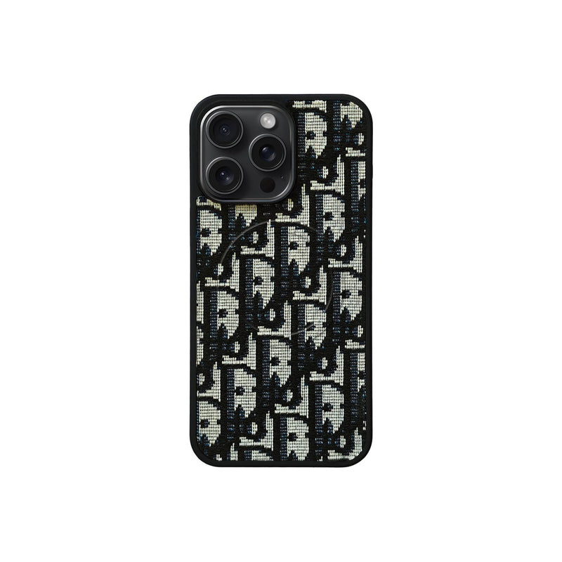 Luxury Dior Oblique iPhone Case Premium Designer Fabric For iPhone 12-18 Pro & Pro Max