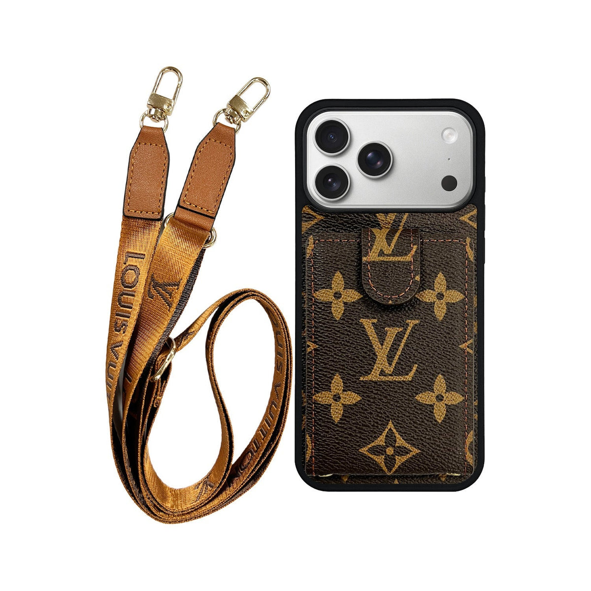 Louis Vuitton Brown Monogram Cardholder for iPhone 12-18 Pro & Pro Max