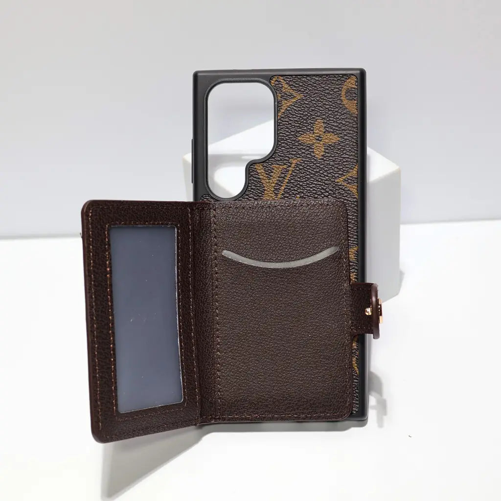 Leather Louis Vuitton Designer Wallet Phone Case for Samsung Galaxy S22-26 Series