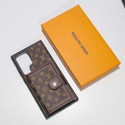Leather Louis Vuitton Designer Wallet Phone Case for Samsung Galaxy S22-26 Series