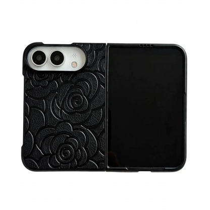 Embossed Floral Leather Case for iPhone Duo