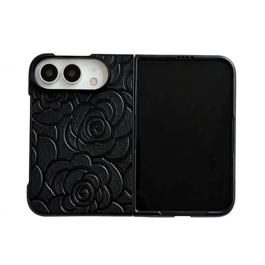 Embossed Floral Leather Case for iPhone Duo