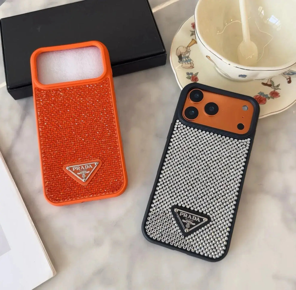 Haute Crystal Studded Logo Case - iPhone 12-18 Pro & Pro Max