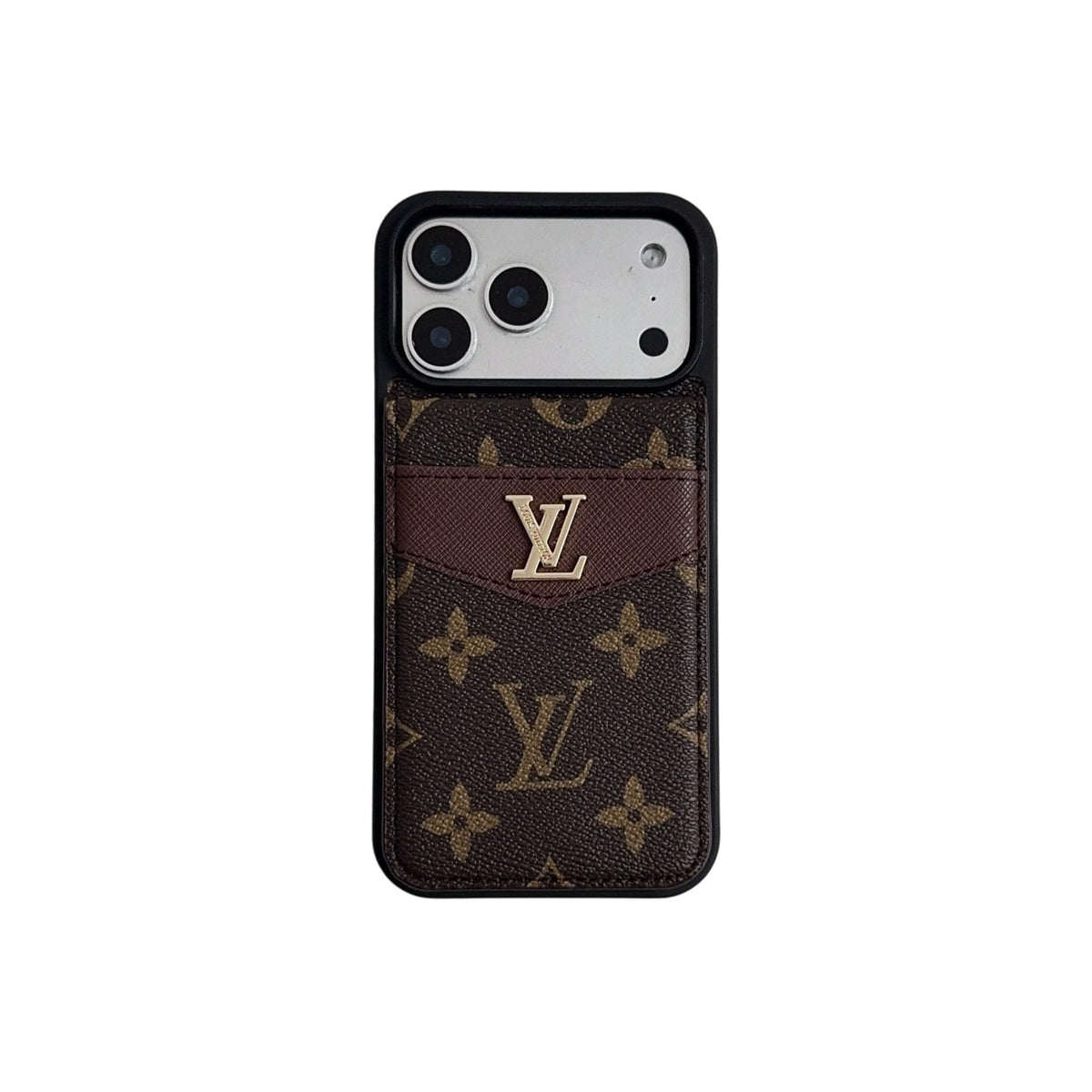 Louis V Card Holder Case For iPhone 12-18 Pro & Pro Max