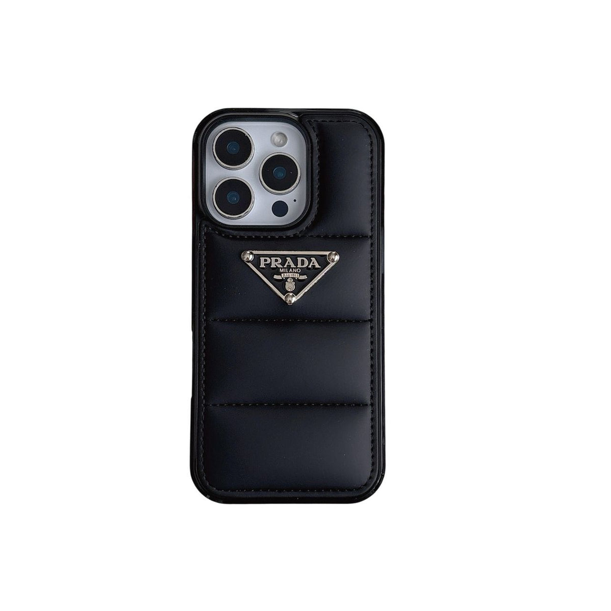 Luxury Puffer Pocket Logo Case - iPhone 12-18 Pro & Pro Max