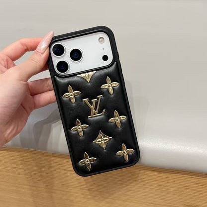Luxury Monogram Designer Leather Cover For iPhone 13-18  Pro & Pro Max