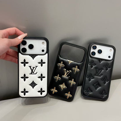 Luxury Monogram Designer Leather Cover For iPhone 13-18  Pro & Pro Max