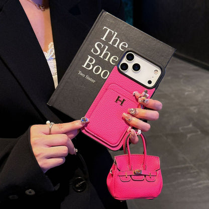 Designer Case with Mini Bag Charm & Strap - iPhone 12-18 Pro & Pro Max