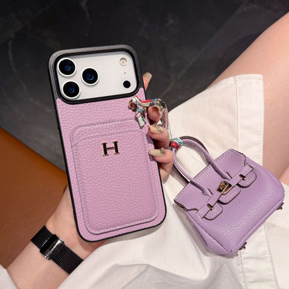 Designer Case with Mini Bag Charm & Strap - iPhone 12-18 Pro & Pro Max