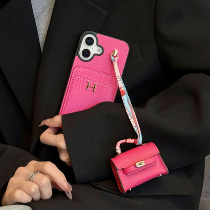 Designer Case with Mini Bag Charm & Strap - iPhone 12-18 Pro & Pro Max