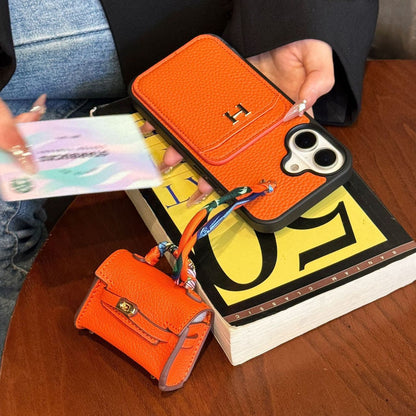 Designer Case with Mini Bag Charm & Strap - iPhone 12-18 Pro & Pro Max