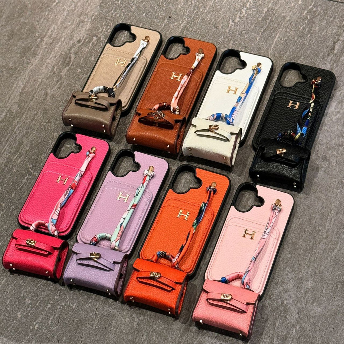 Designer Case with Mini Bag Charm & Strap - iPhone 12-18 Pro & Pro Max