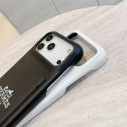 Luxury Pocket Designer Case with Logo - iPhone 12-18 Pro & Pro Max