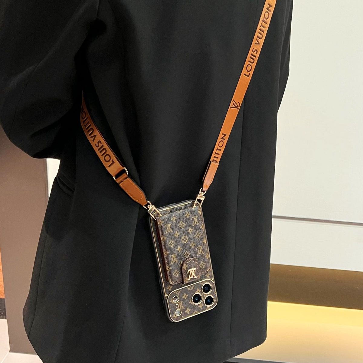 Luxury iPhone Case Card Holder for iPhone 12-18 Pro& Pro Max
