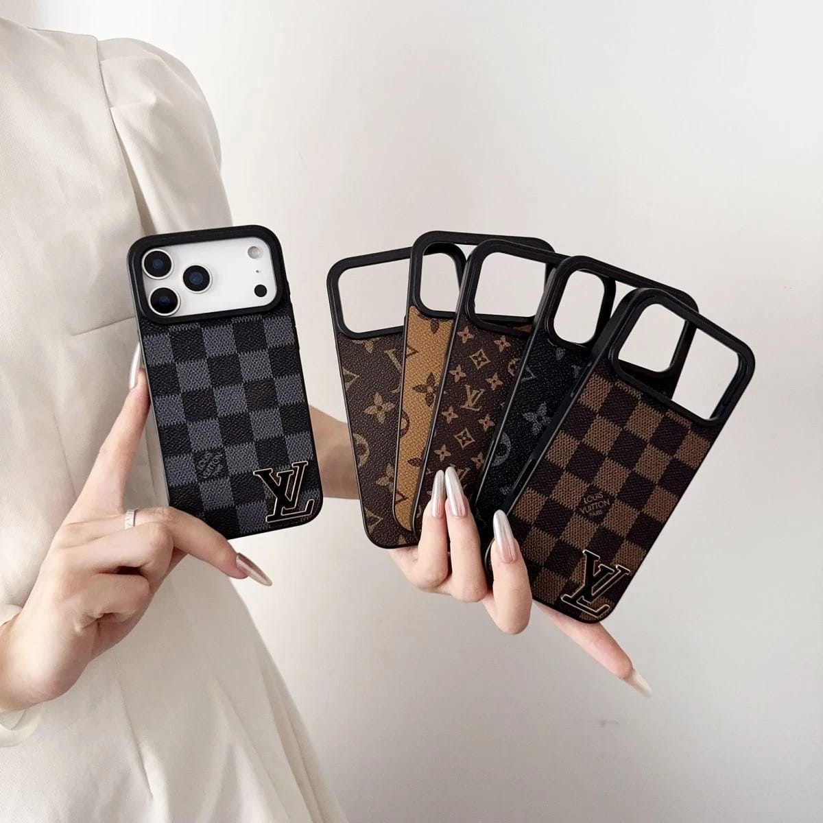 Luxury Brand Leather Phone Case for iPhone 13-18 Pro & Pro Max