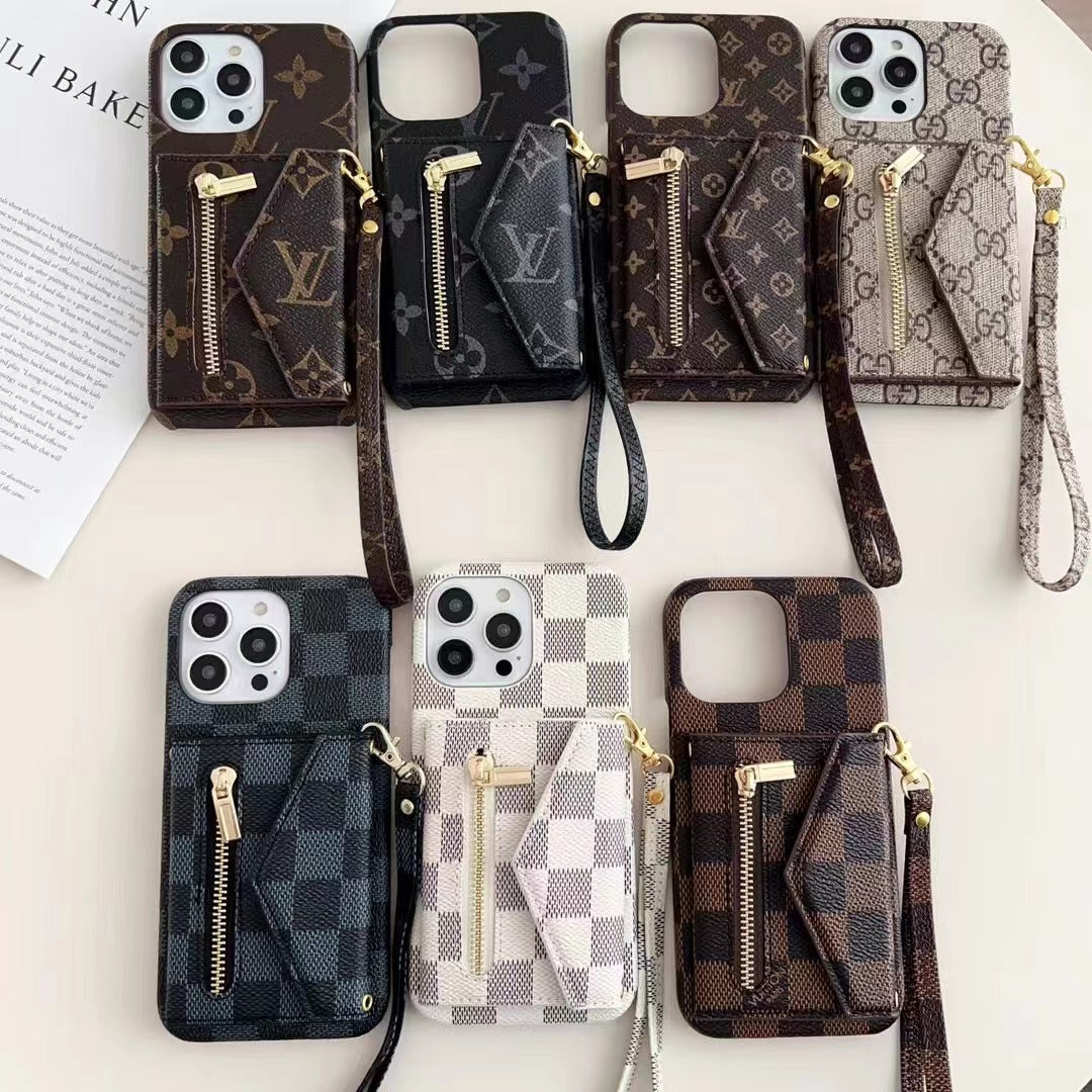 NEW IPHONE LEATHER WALLET PHONE CASE 12-18 Pro & Pro Max