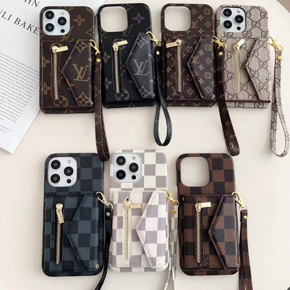 NEW IPHONE LEATHER WALLET PHONE CASE 12-18 Pro & Pro Max