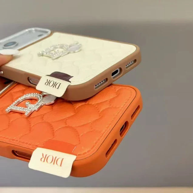 Luxury DR Case With Heart Logo For iPhone 12-18 Pro & Pro Max