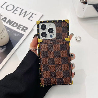Luxury CANVAS LEATHER CARD HOLDER MONOGRAM 12-18 Pro & Pro Max