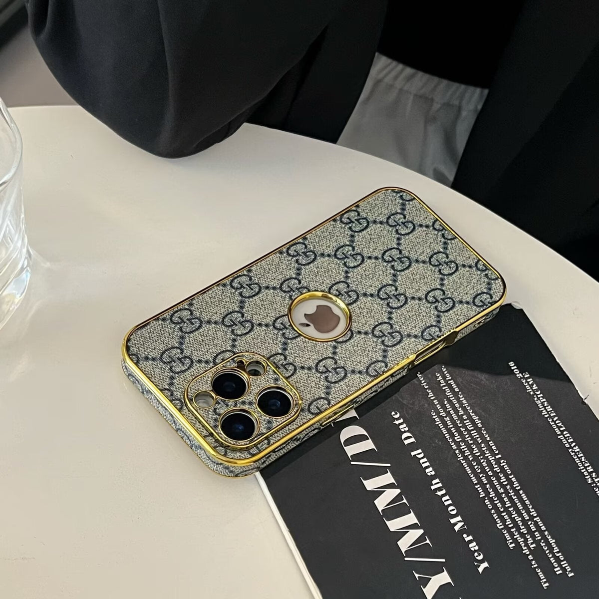 High Quality Electroplated Frame Ophidia  Leather Apple iPhone Case Roxy New 2