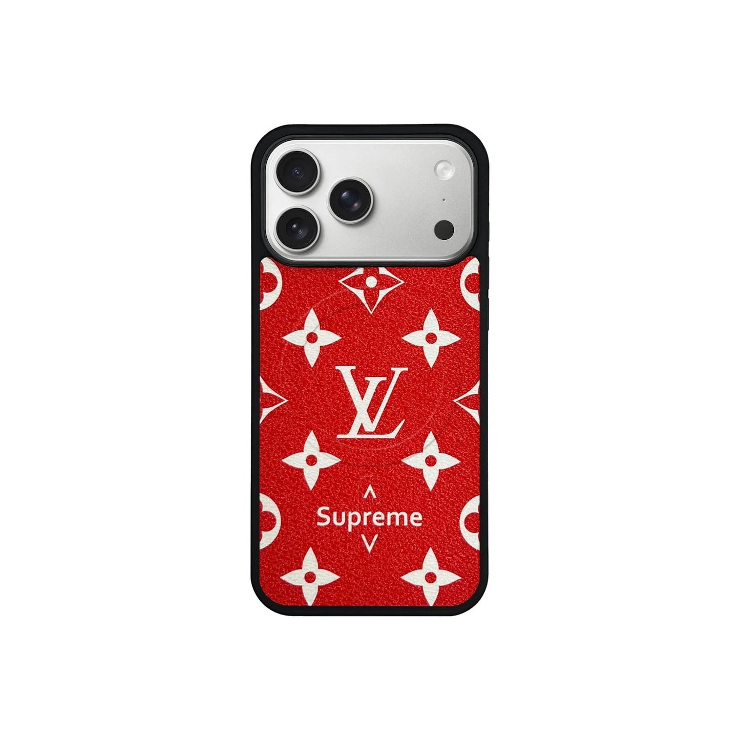 Retro Letter Red iPhone Case Position 3