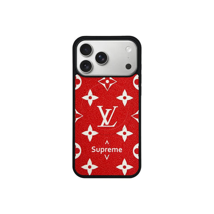 Retro Letter Red iPhone Case Position 3