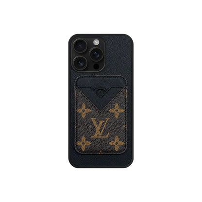 Retro Brown Card Pocket iPhone Case Position 2