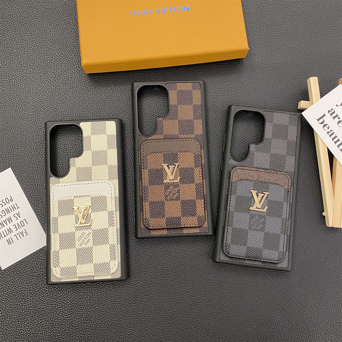 SAMSUNG GALAXY PETITE MALLE PHONE CASES CARD HOLDER MONOGRAM CANVAS Roxy New