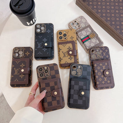 Luxury Classic Color Card Bag Apple iPhone Case 12-18 Pro & Pro Max