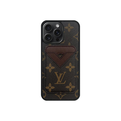 Retro Letter Card Pocket iPhone Case Position 3