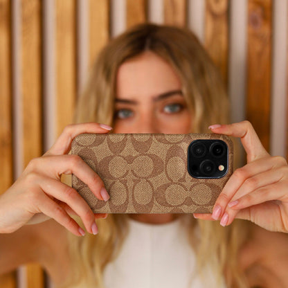 CCH Signature Monogram Canvas Case for iPhone 12-18 Series