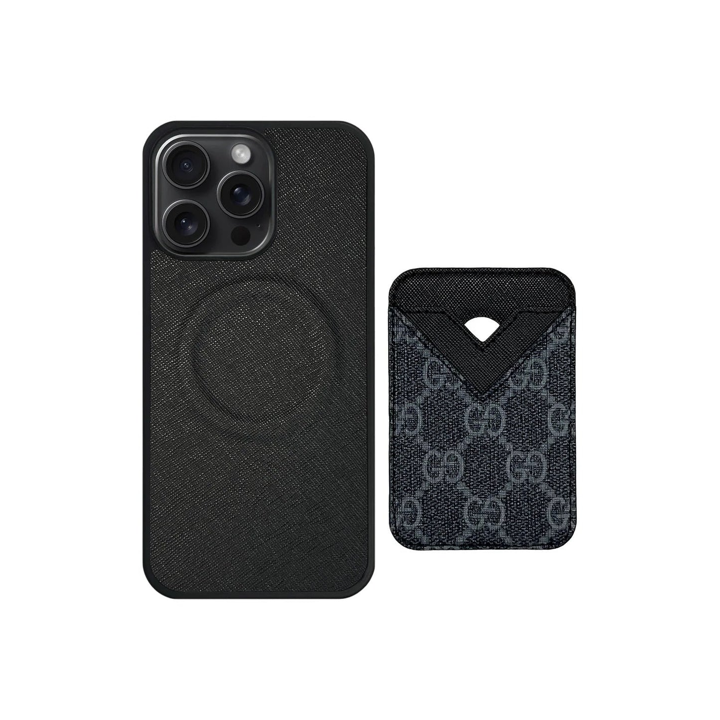 Retro Pattern Card Pocket iPhone Case Position 3