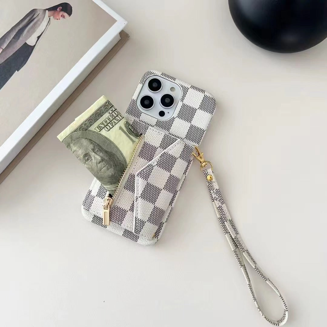NEW IPHONE LEATHER WALLET PHONE CASE 12-18 Pro & Pro Max